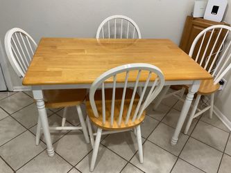 Breakfast table set 4 chairs