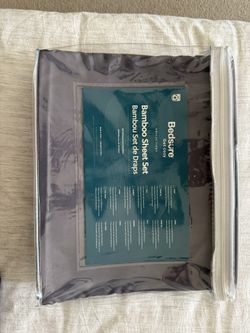 King Size Bamboo Grey Sheet Set Brand New