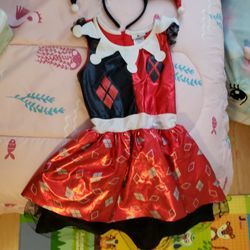 Girls Harley Quinn Halloween Costume