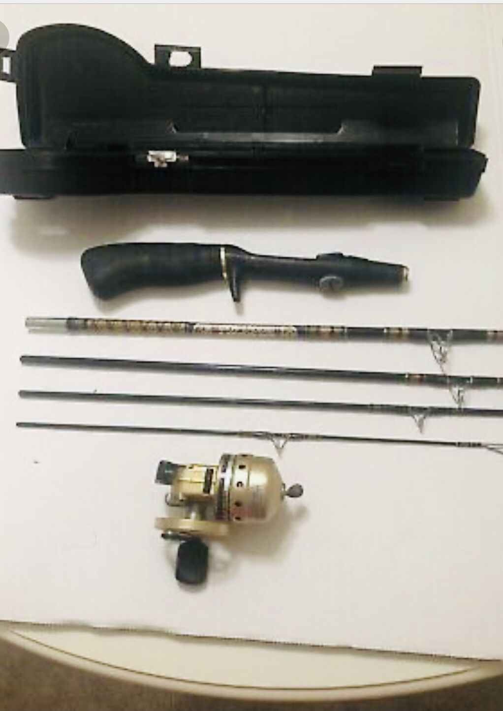 1970’s Daiwa Gold Mini Cast Spinning Rod & Reel With Case