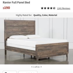 Full Size Wood For Panel Bed - Living Spaces / Rainer