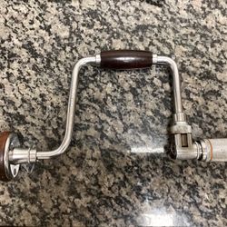 Vintage Stanley No 923 12" Ratcheting Reversible Hand Brace Drill Auger