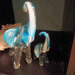 Hand blown Glass Elephants