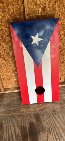 Wooden corn hole (bags) set.