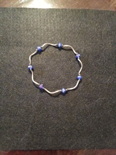AB Cornflower Blue Crystal Anklet