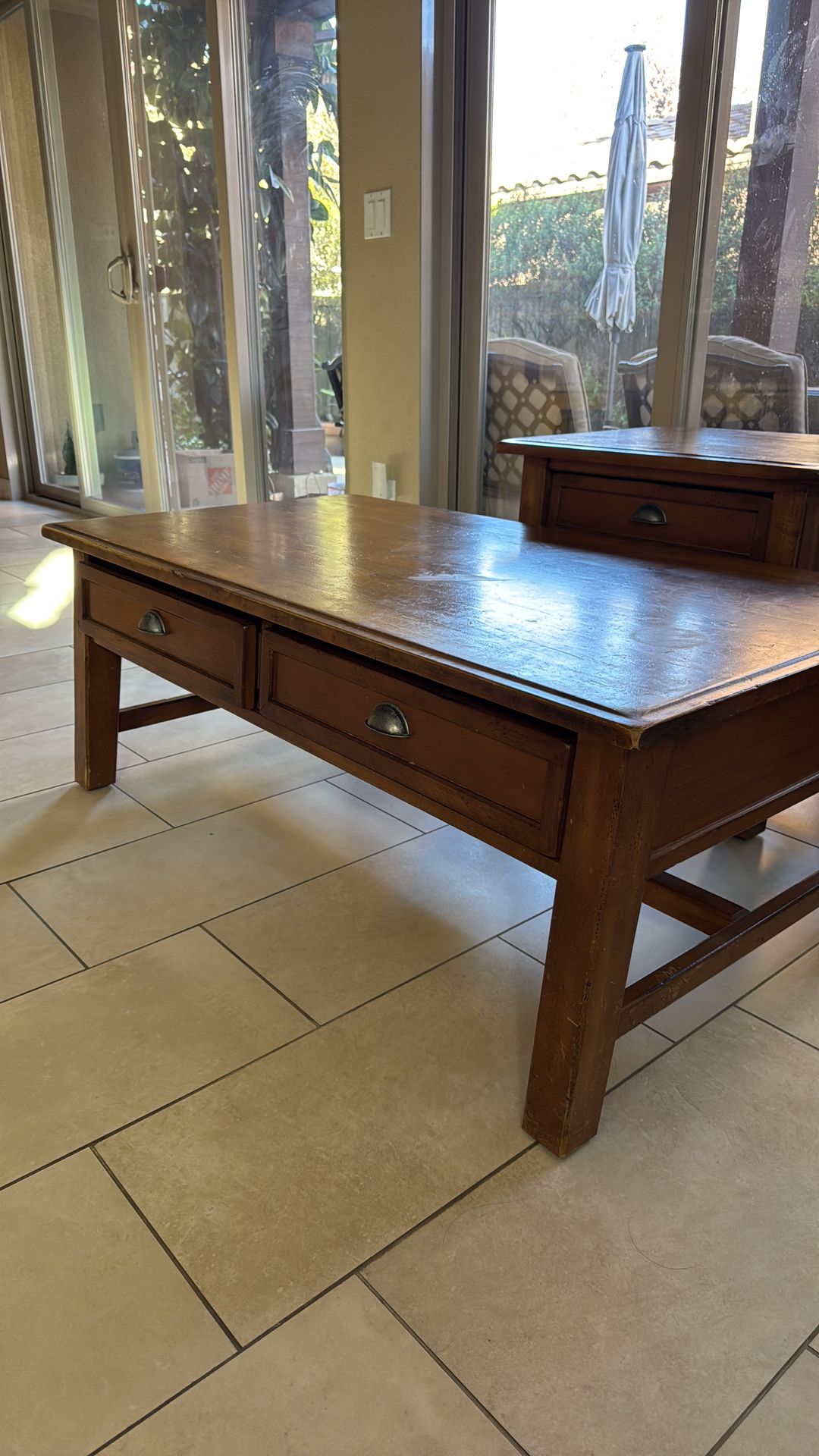 Pottery Barn Coffee + side table