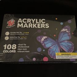 Brand New—-TBC The Best Crafts 108 Colors Dual Tip Acrylic Paint Pens