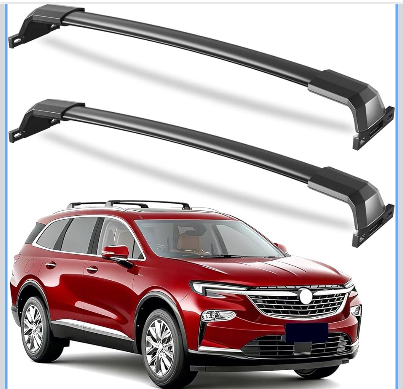 New-Roof Rack Cross Bars 220lbs Compatible with Buick Enclave 2018-2025 (with Flush Side Rails),All-Metal Aluminum Heavy Duty Crossbar Luggage Racks R