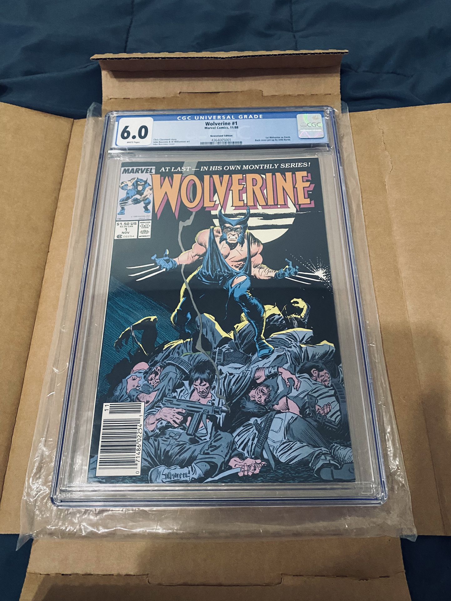 Marvel Comics, 1988 Wolverine 1 Cgc 6.0 Newsstand Edition. Key Issue & wolverine Vs Sabertooth #17 9.8  Adult Owned Purchase For Collecting. 
