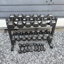 Dumbbell Set And Rack 