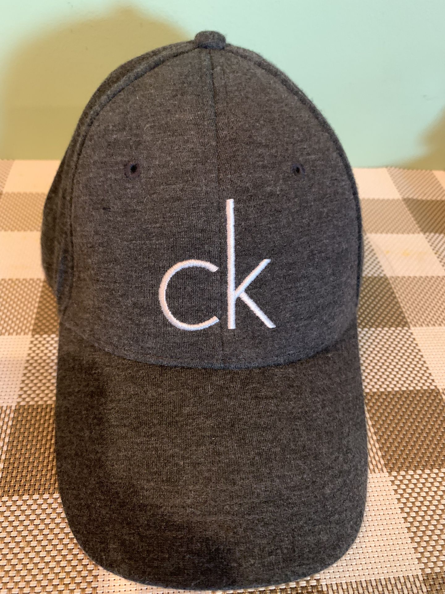 New Baseball Cap W/ Raised Embroidered Designer Label, Has Metal Adjusting Band, Vent Holes
