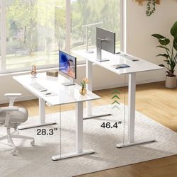 40 x 24 Glass Electric Standing Desk