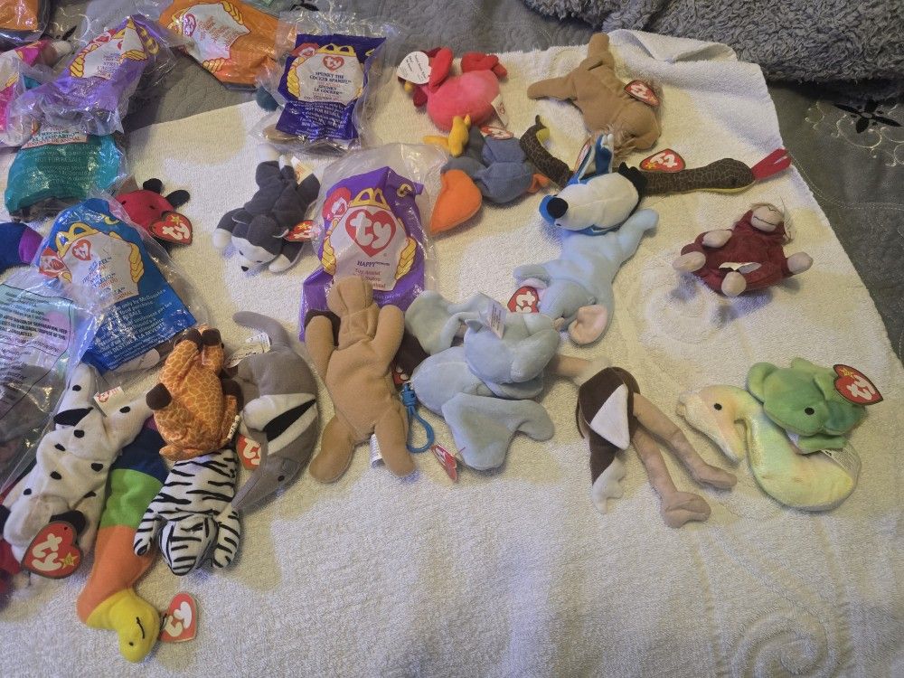 The most valuable McDonald's Teenie Beanies are the International Bears (Britannia, Erin, Glory, Maple), especially Britannia, with some selling for t