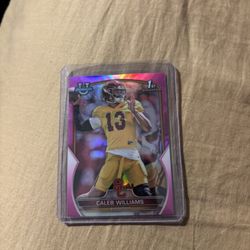 Caleb Williams rookie card pink refractor