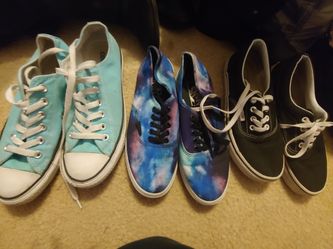 VANS 2 PAIRS AND 1 CONVERSE