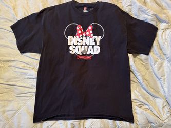 Minnie Mouse Disney Squad T-shirt Men's Cut 2XL Black Hanes Tagless plus gift