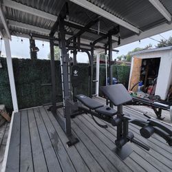 Smith Machine 2001 | Multi-Use Adj Bench | Gym Equipment | Fitness | Squat Rack | Excercise |🔴WEIGHTS AND BARBELL SOLD SEPARATELY 🔴 FREE DELIVERY 🚚