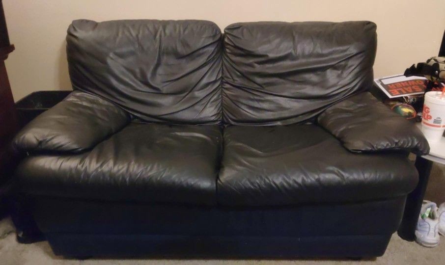 Real Leather Love Seat