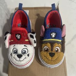 Paw Patrol Charters Toddler Kids Fleece Slip-On Sneakers