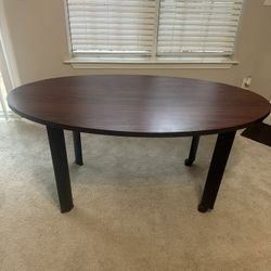 SMALL OVAL OFFICE TABLE WITH WHEELS