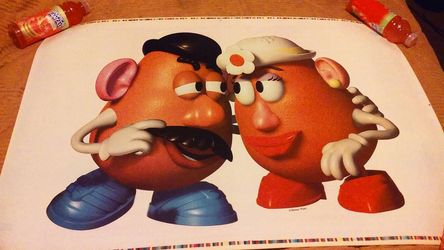 Large mr and mrs potatoe head wall decal