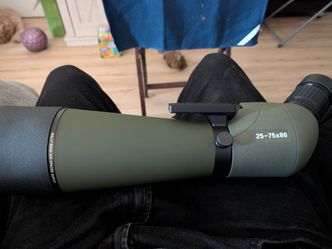 25-75x80 Spotting Scope with Tripod - HD BAK4 Prism Waterproof Spotter Scope for Target Shooting Bird Watching Hunting & Wildlife Viewing Phone Adapte