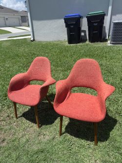2 Terracotta Chairs for Sale