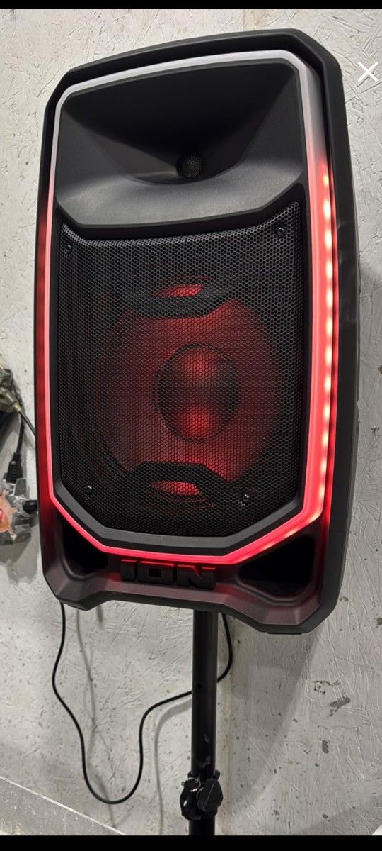 Speaker Bluetooth, High-Power 650-Watt Sound, Wireless Microphone, Ultimate Bass, Integrated Mixer -Glow Lights, Karaoke  Like New Not Refurbished 