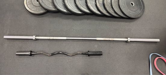 LIONSCOOL Olympic EZ Curl Bar – Alloy Steel