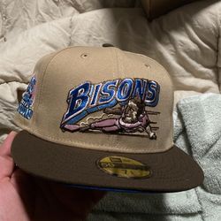 Buffalo bison New Era Minor League Hat Blue Uv