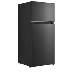 Vissani 4.5 cu. ft. 2-Door Mini Refrigerator in Black with Freezer