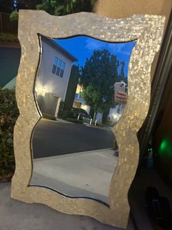 Decorative Wall Mirror with Mosaic Frame