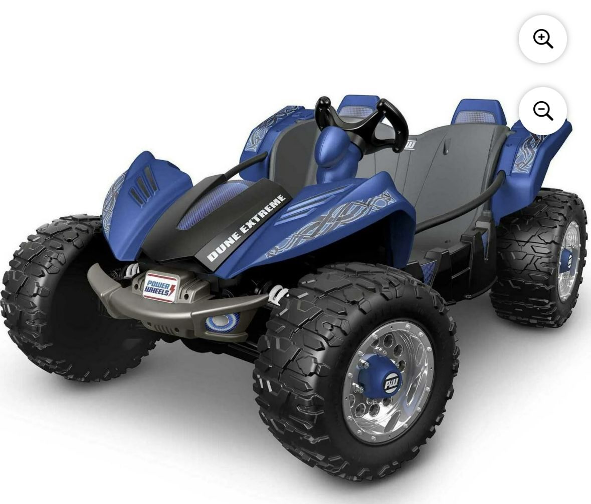 Power Wheels Dune Racer Extreme Blue 12V Ride on Vehicle - Rev up the Fun with this Extreme Blue Dune Racer