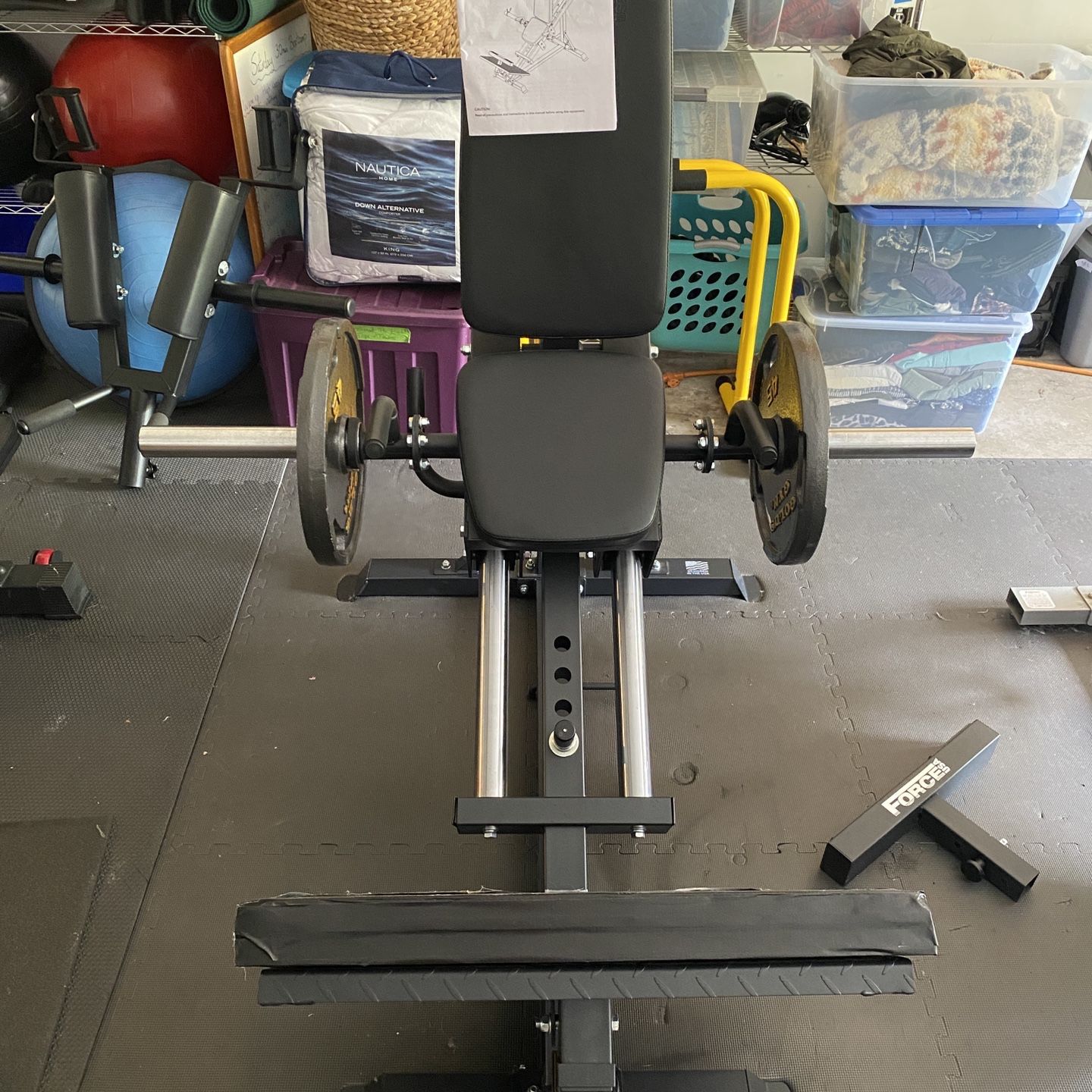 Force USA Compact Leg Press / Calf Press Machine For Home Gym