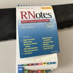Book reference guide from 2006 RN notes nurses clinical pocket