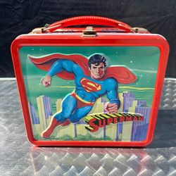 Vintage 1978 Superman The Movie Metal Lunch Box UNUSED Aladdin DC Comics