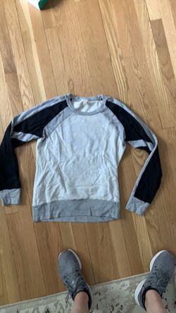 JCrew Blocked Sweatshirt, S, Oatmeal Grey And Black