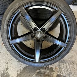 20 Inch Black Alutec Raptr Rims Set Of 4 W/Tires