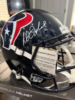 HELMET AUTOGRAPH, HOUSTON, TEXAS HELMET AUTOGRAPH, HOUSTON, TEXANS REPLICA