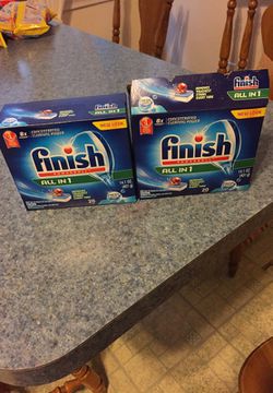 Dishwasher soap finish all in one tabs