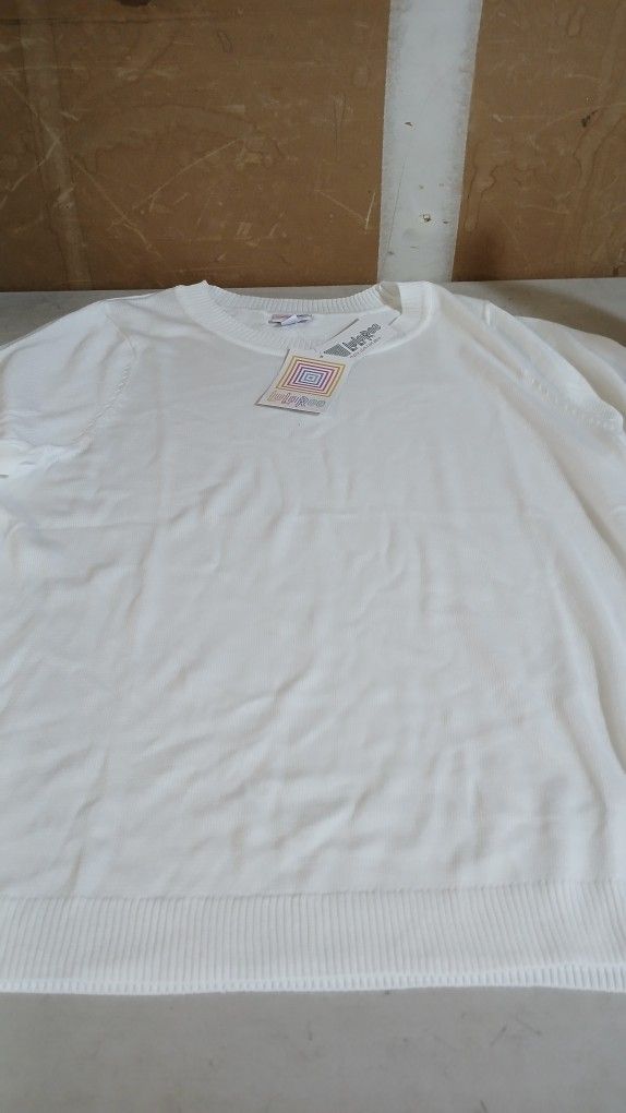 LuLaRoe Jacee Short Sleeve Sweater Top - Solid White