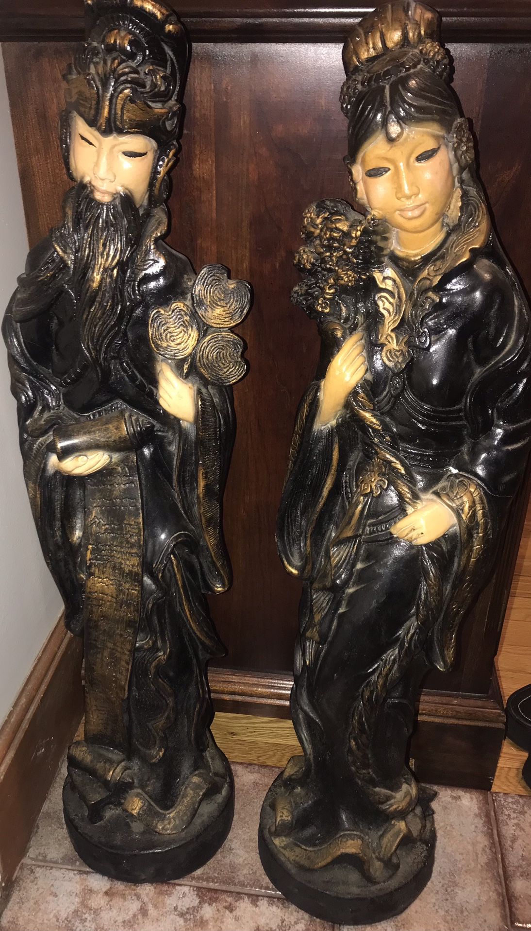BEAUTIFUL ASIAN POTTERY STATUES