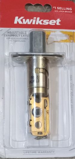 Kwikset Polished Brass Deadbolt Door Latch