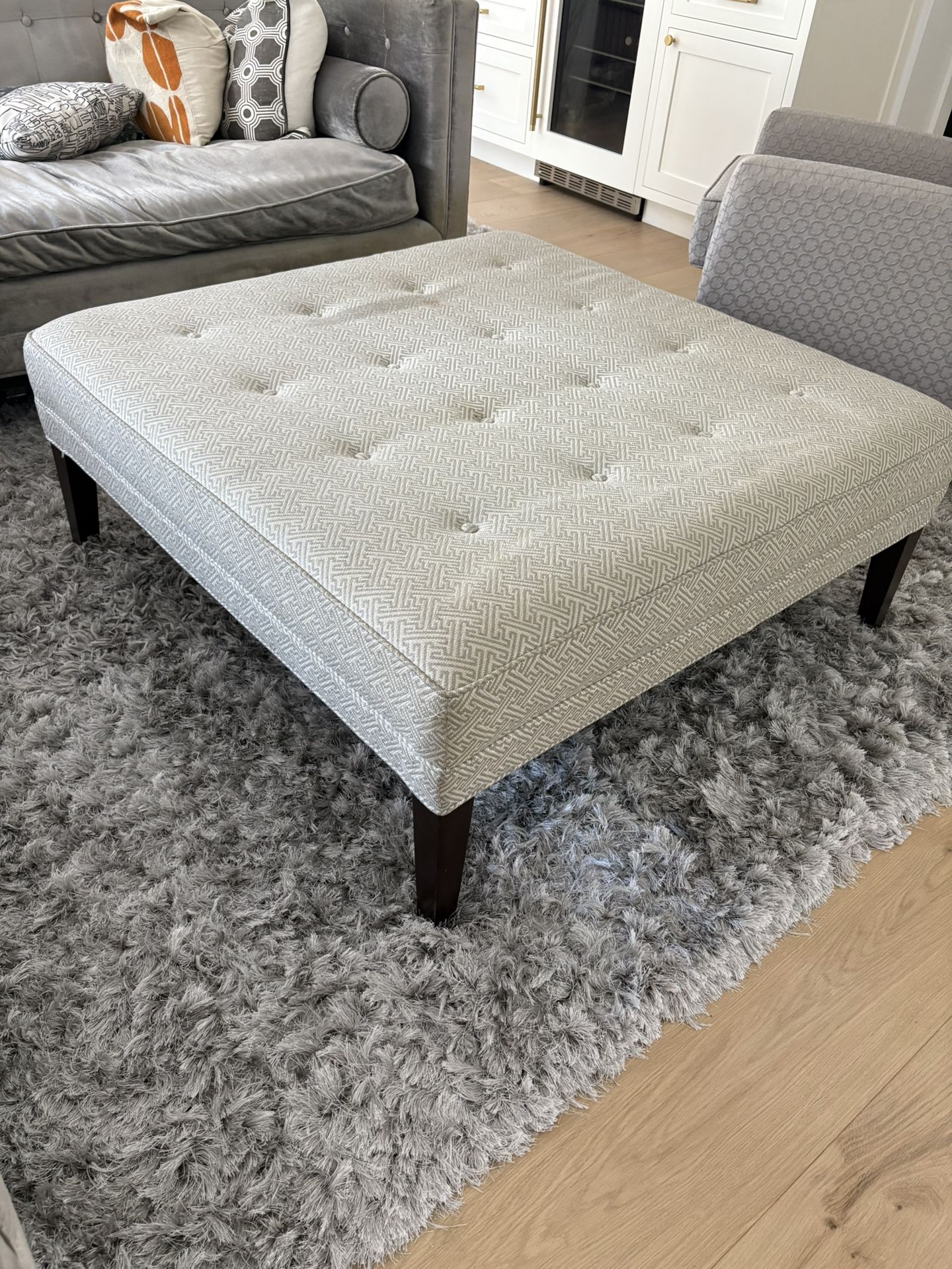 Custom Mitchell Gold & Bob Williams Upholstered Ottoman
