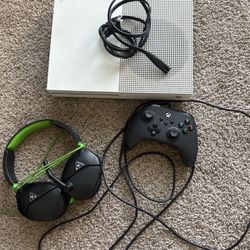 Xbox One S 1TB, Turtle Beach Headset, Corded Controller