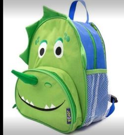 Green & Blue Dinosaur Backpack – Preschool Kids 1+ Years