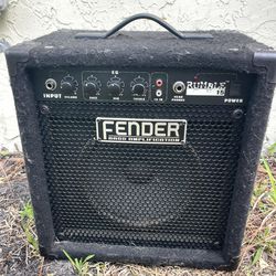 Fender Rumble 15 Amplifier Guitar Amp Bass Electric Black Carpeted Audio Music