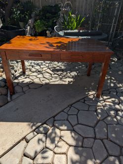 Solid wood desk