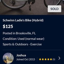 Woman's Schwinn  Bicycle 