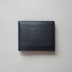 Men's Leather Bifold Wallet in Black
